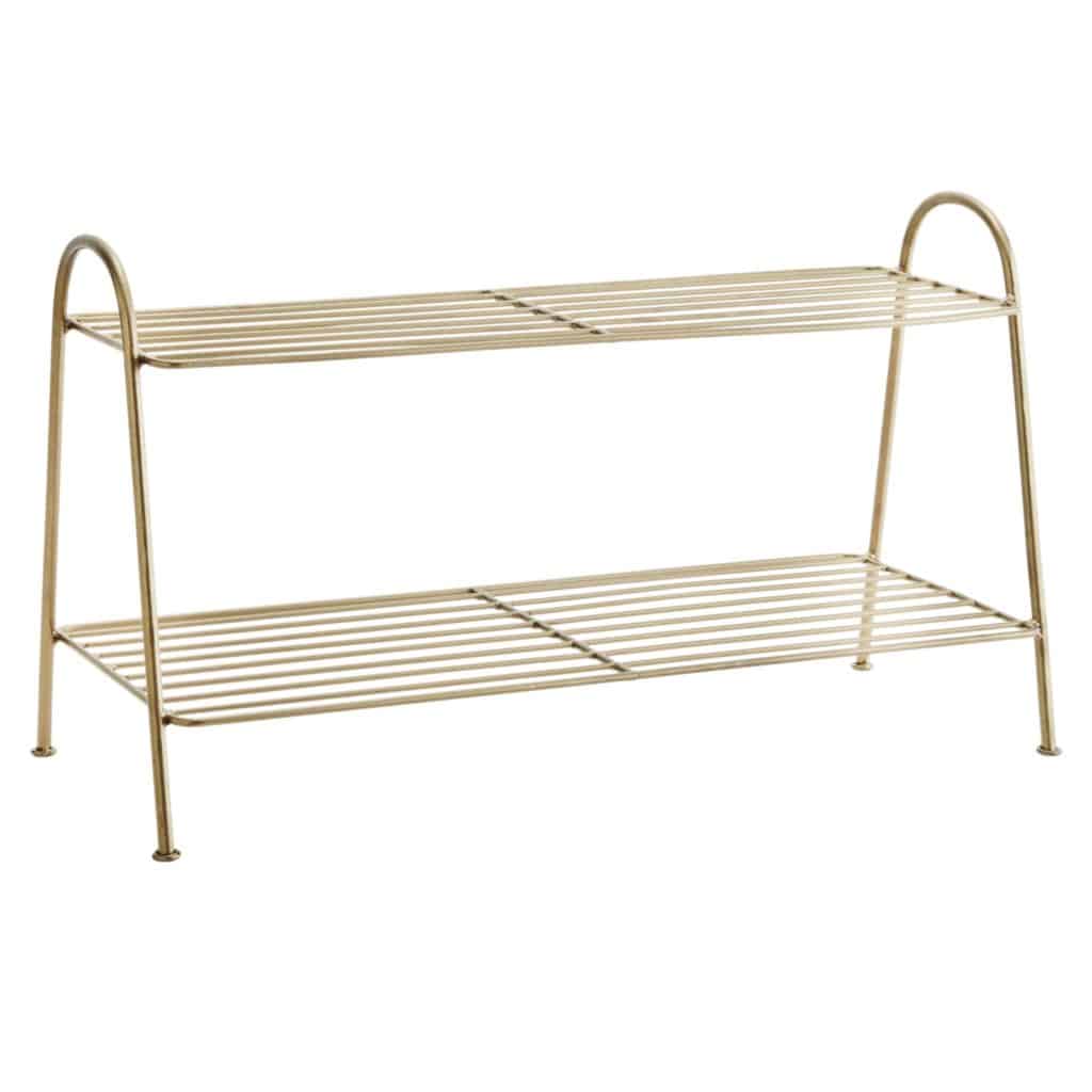 Produktbild på skohylla mässing från varumärket Madam Stoltz