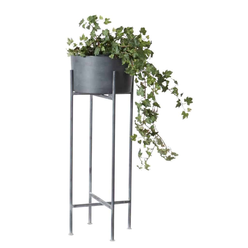 Kruka på stativ grafitgrå