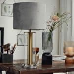 6788-2-lampskärm-grå-sammet-Nordal