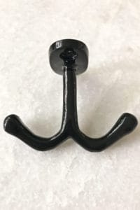 Dubbelkrok till hatthylla, svart