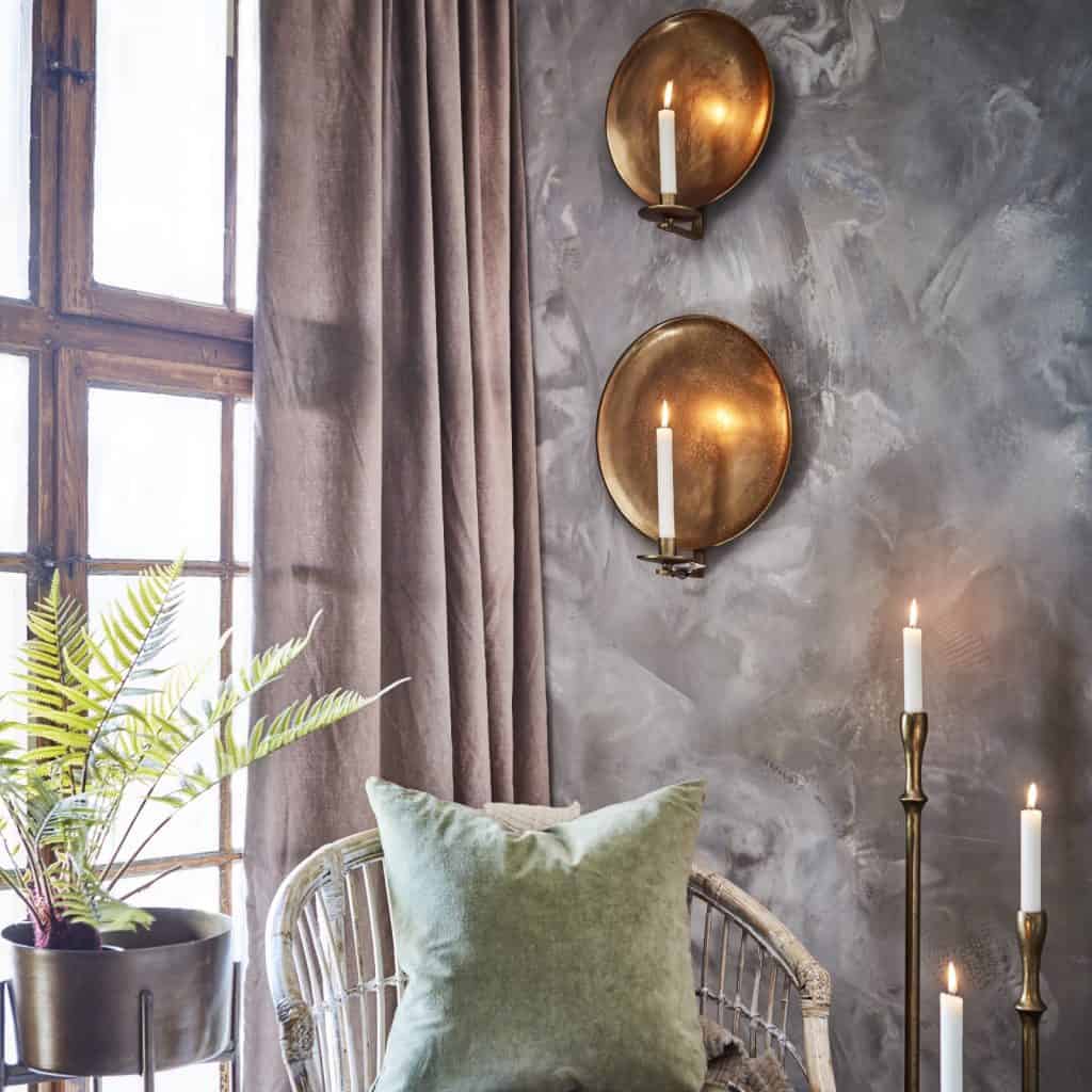 Carter väggljusstake mässing Affari