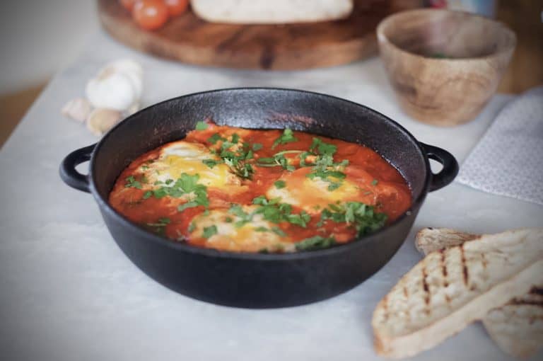 Fantastisk Shakshuka i gjutjärnspanna