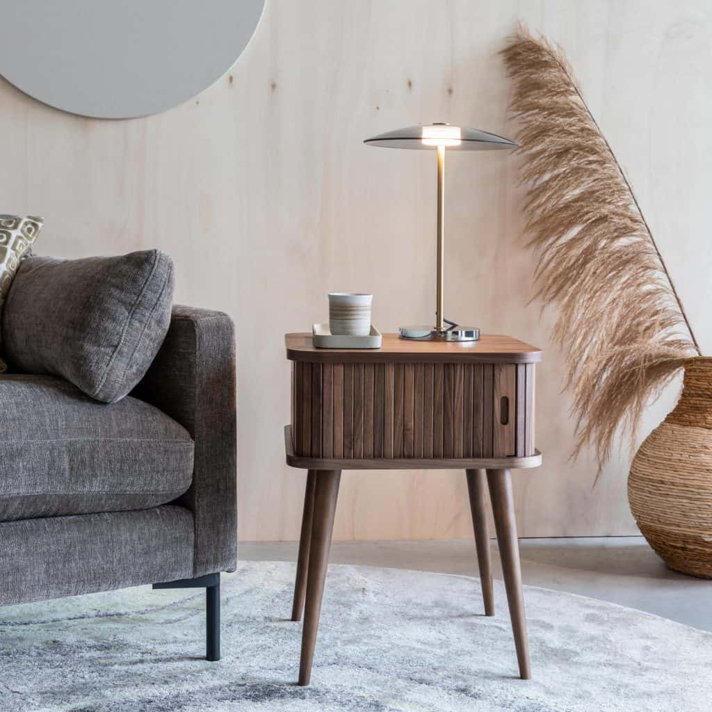 sängbord Barbier valnöt Zuiver