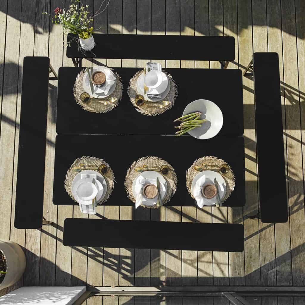 bord bänkar svart Nordal