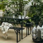 bord bänkar svart Nordal