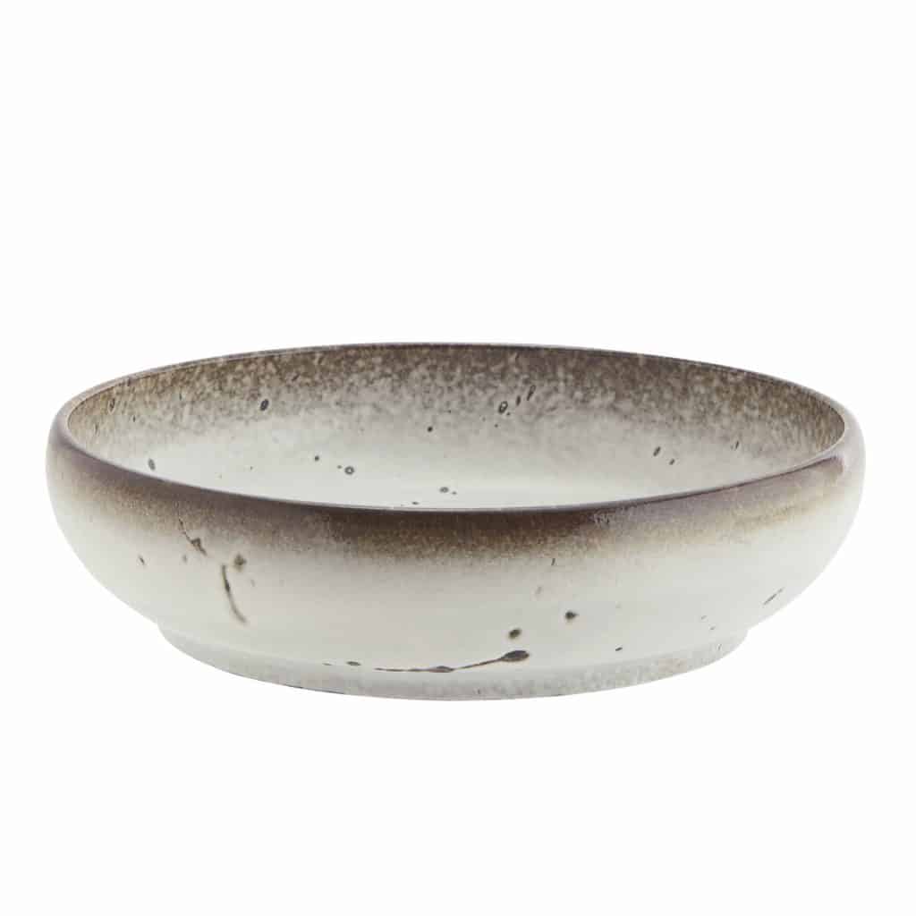 serveringsskål vit brun Madam Stoltz