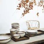 skål 12cm vit brun Madam Stoltz