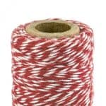 snöre röd vit Partydeco