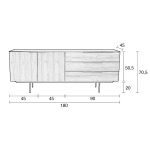 TV-bänk sidobord TRAVIS Zuiver