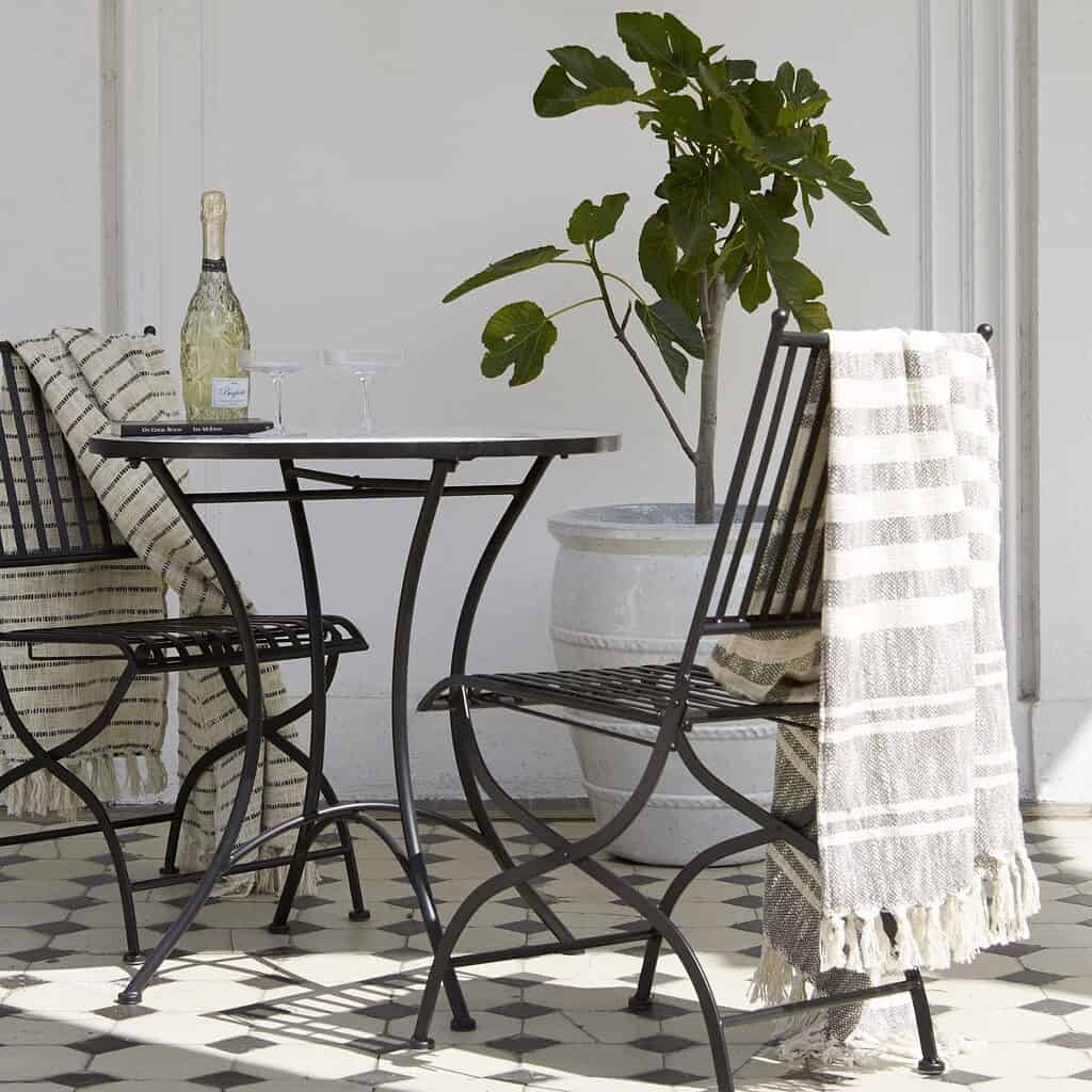 trädgårdsstol VENICE svart Wikholm form