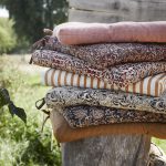 sittdyna randig dov orange Madam Stoltz