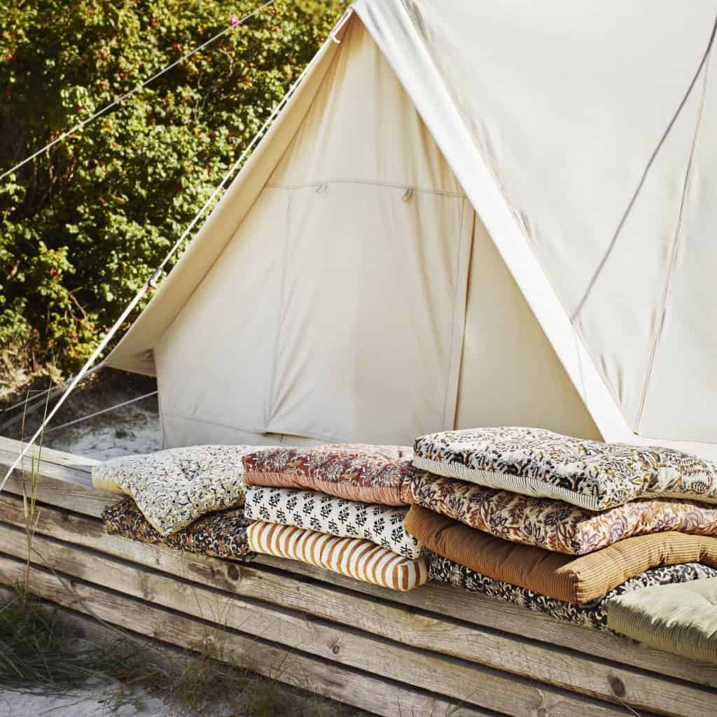 sittdyna randig dov orange Madam Stoltz