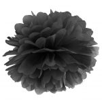 pom poms svart blomma Partydeco