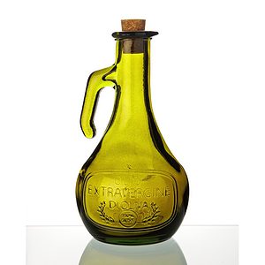 olivoljekanna grön glas
