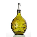 olivoljekanna grön glas