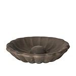 fågelbad brunmelerad terrakotta Wikholm form