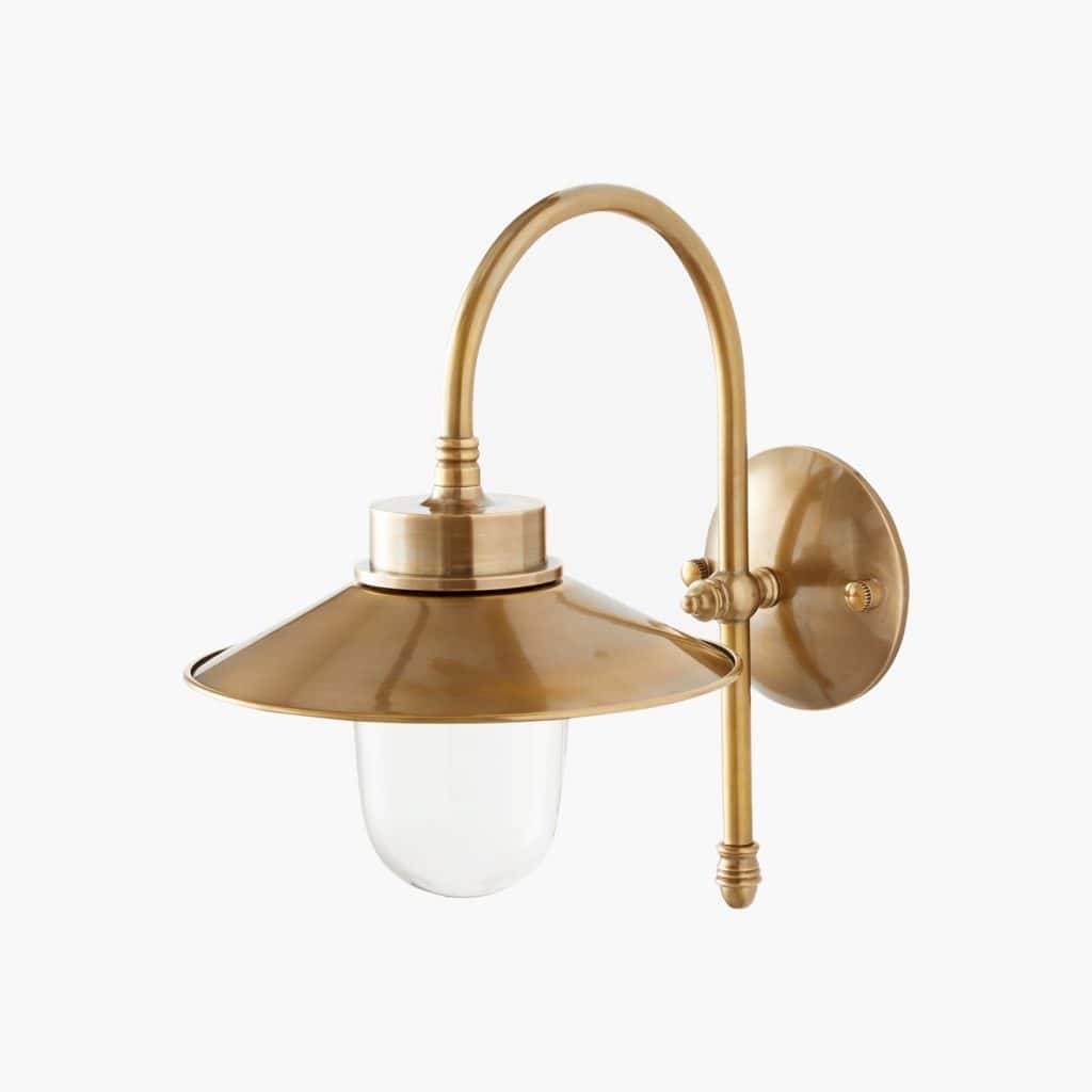 vägglampa LASON mässing utomhusbelysning nordal