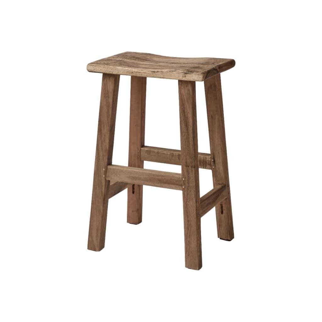 Pall KAIDA hög i återvunnet mahognyträ från Wikholm Form