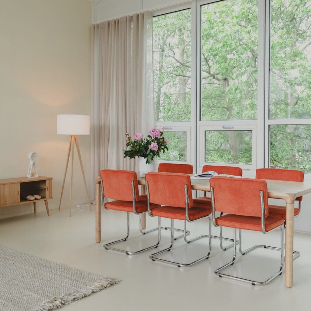 1006003-2-stol-RIDGE-orange-Zuiver