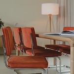 1006003-3-stol-RIDGE-orange-Zuiver