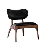 fåtölj TALON valnöt svart Reeves by Wikholm form möbler Hemlängtan