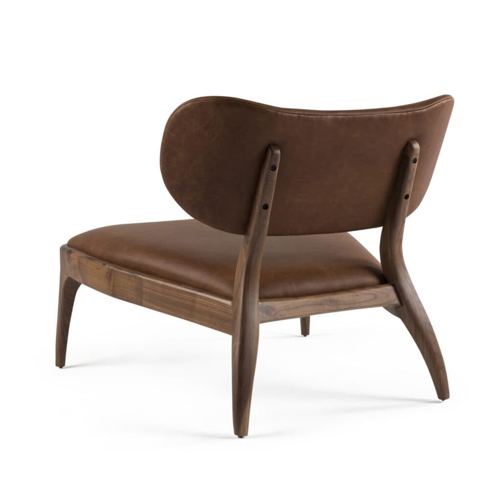 21524-3-fåtölj TALON-konjak valnöt-REEVES by Wikholm form-möbler-Hemlängtan