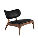 fåtölj TULON svart valnöt Reeves by Wikholm form möbler Hemlängtan