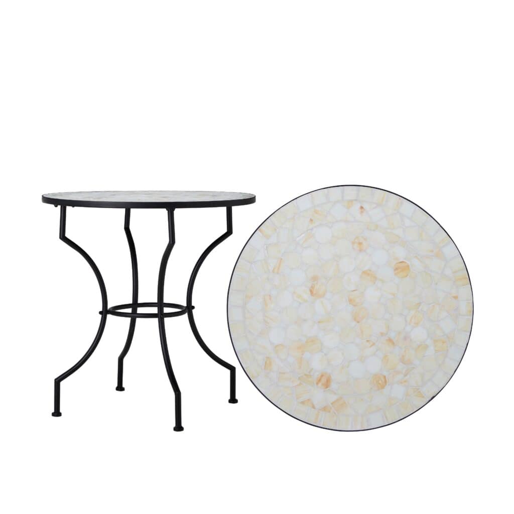 Bord TRIESTE i offwhitefärgad mosaik från varumärket Wikholm form.