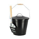 svart askhink med skyffel från Esschert Design