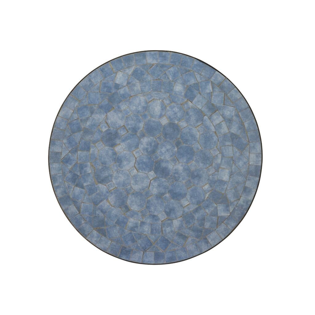 Bordsskiva i blå mosaik från varumärket Wikholm form.