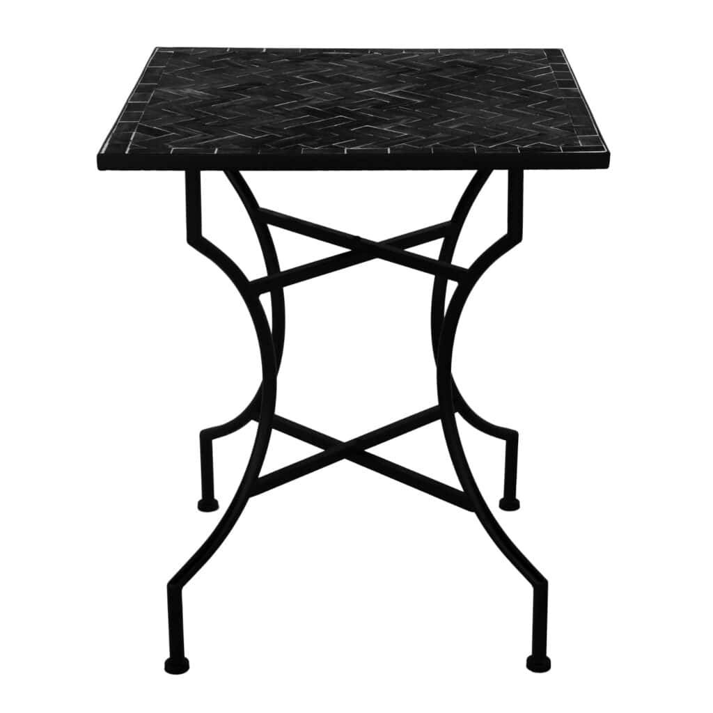 trädgårdsbord TRIESTE i svart mosaik från Wikholm form