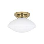 Taklampa HULDA från Strömshaga med mässingsfäste och opalglas. Perfekt för badrum eller andra rum där en stilren och tidlös design önskas.