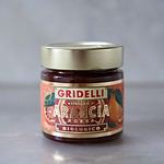 Gridelli ekologisk blodapelsinmarmelad i en glasburk med guldfärgat lock, 270g.