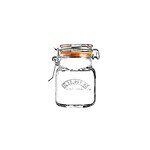 Kilner bygelburk på 70 ml i glas med orange gummitätning och klassiskt Kilner-märke i relief på framsidan.