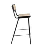 Barstol i rotting med svart metallram sedd från sidan – Zuiver JORT