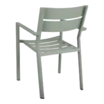 DELIA karmstol i Dusty Green sedd snett bakifrån.