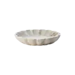 Skål i beige butterscotch marmor från Affari of Sweden, sett framifrån