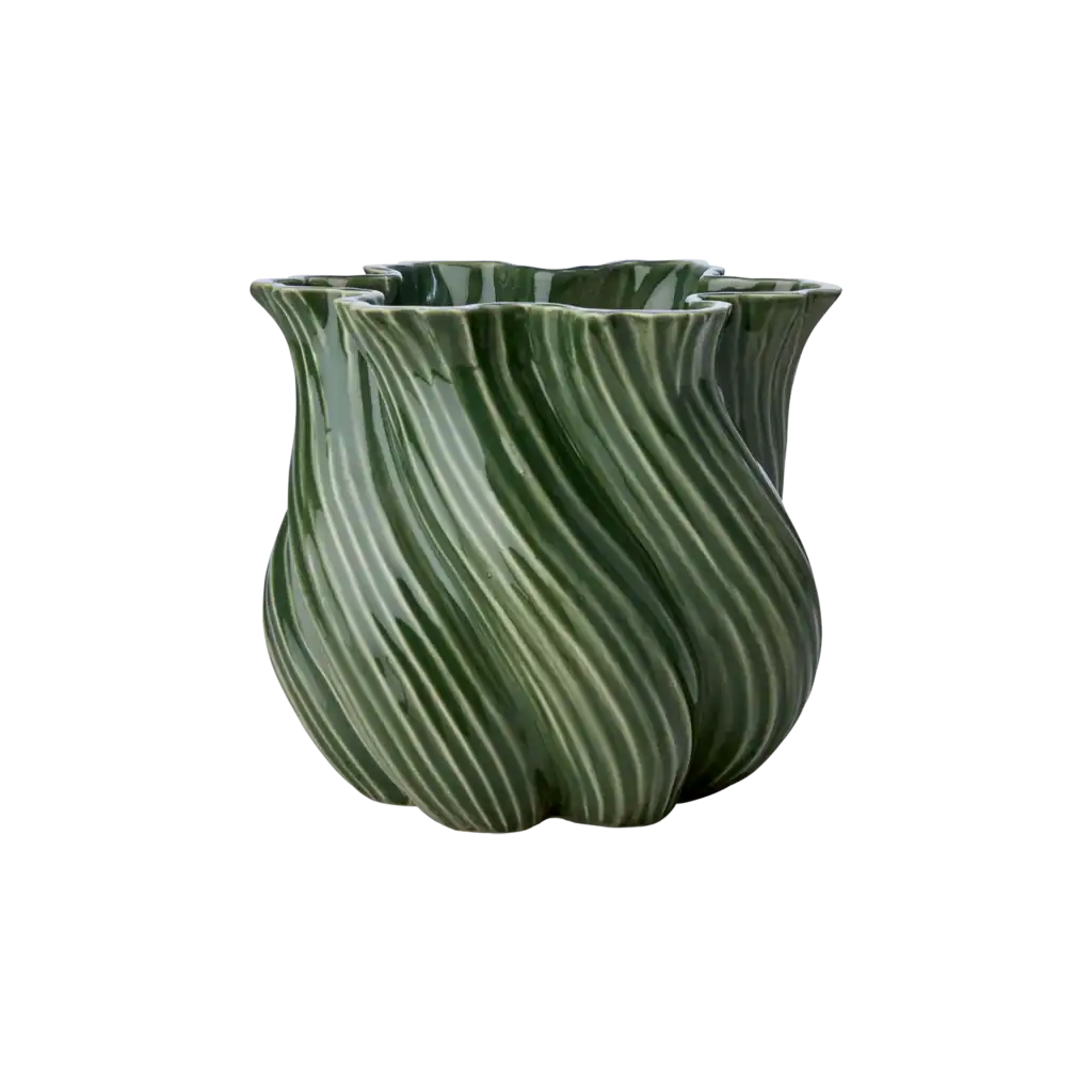 Grön TWIST vas från Affari of Sweden med elegant vriden form