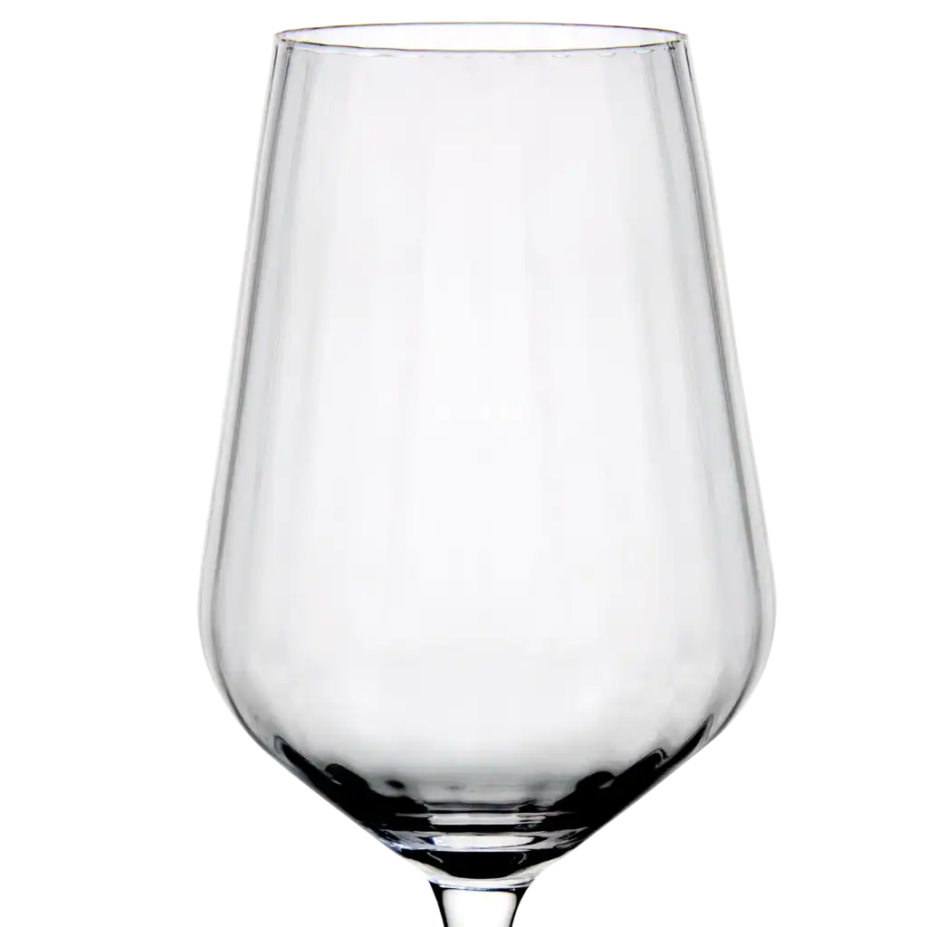 Närbild på kupan av vittvinsglas NOMI i klart munblåst glas