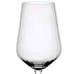 Närbild på kupan av vittvinsglas NOMI i klart munblåst glas