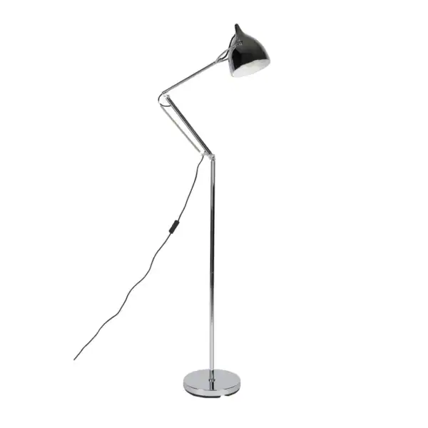 Golvlampa READER i krom från Zuiver med justerbar arm och stilren design.