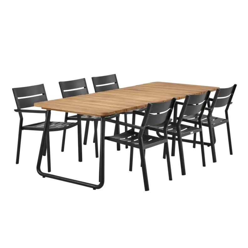 NOLLI trädgårdsbord från Brafab med plats för flera sittplatser.