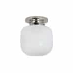Badrumslampa tak nickel med frostat glas – Strömshaga Eli i liten modell Ø 22 cm