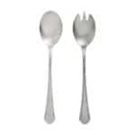 Salladsbestick i vintage stil från Nordal – 2-pack i rostfritt stål med dekorativa handtag