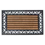 Stilren dörrmatta i svart gummi och kokosfiber från Esschert Design hos Hemlängtan