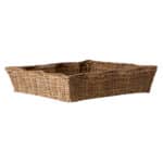 Bricka COLLECT i naturfärgad rotting – handflätad rektangulär bricka från Affari of Sweden.