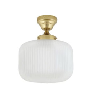 Taklampa ELI – mässing och frostat glas i tidlös form