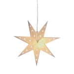 Tänd julstjärna UNI i vitt papper som sprider varmt och mjukt sken i fönstret