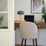 Milano bordslampa grön i hemmakontor – elegant belysning med retrostil