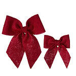 Stor röd textilrosett – klassisk juldekoration från Hemlängtan.